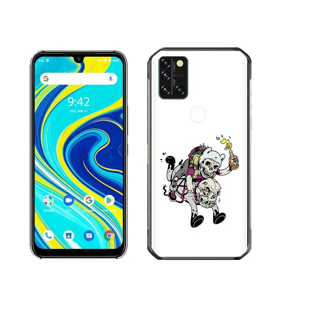 

Чехол MyPads Tocco для Umidigi A7 Pro время приключений скелеты, Прозрачный, Tocco