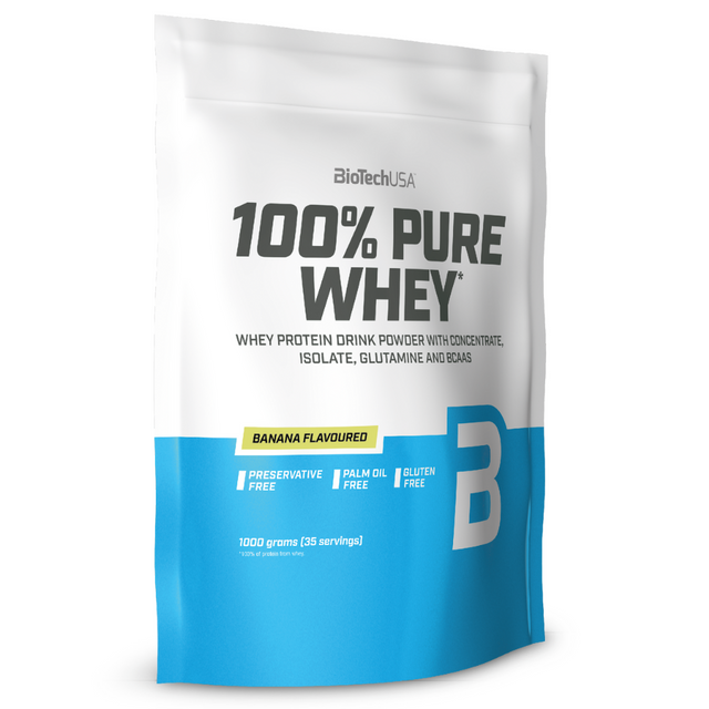 фото Протеин biotechusa 100% pure whey 1000 г, банан