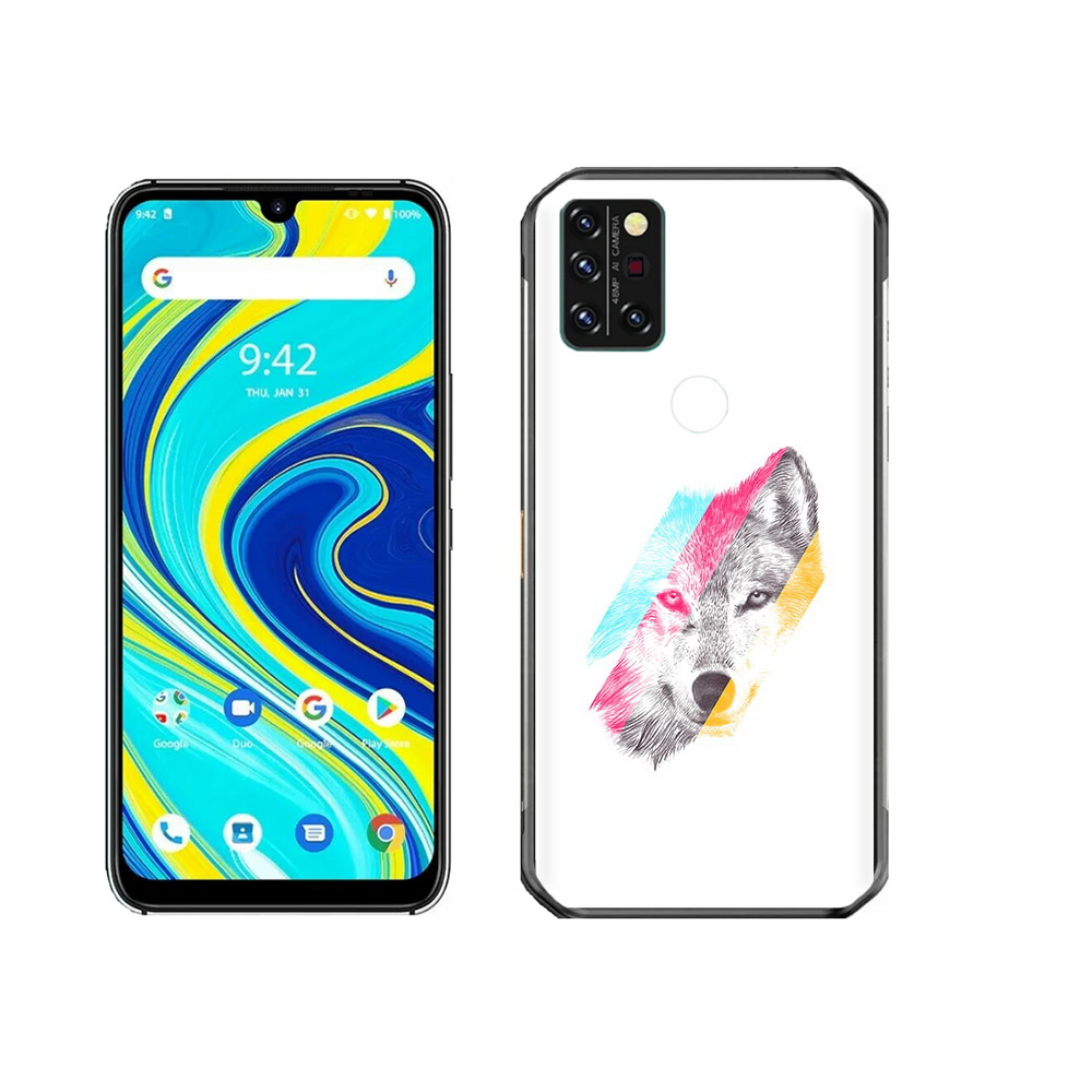 

Чехол MyPads Tocco для Umidigi A7 Pro волк градиент, Прозрачный, Tocco