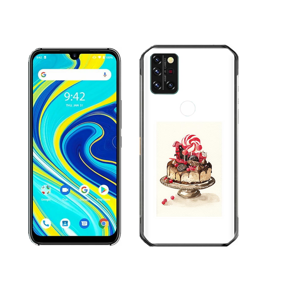 

Чехол MyPads Tocco для Umidigi A7 Pro вкусный торт, Прозрачный, Tocco