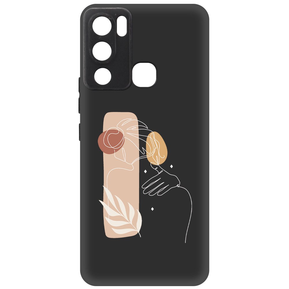 

Чехол-накладка Krutoff Soft Case Нежность для INFINIX Hot 12i черный