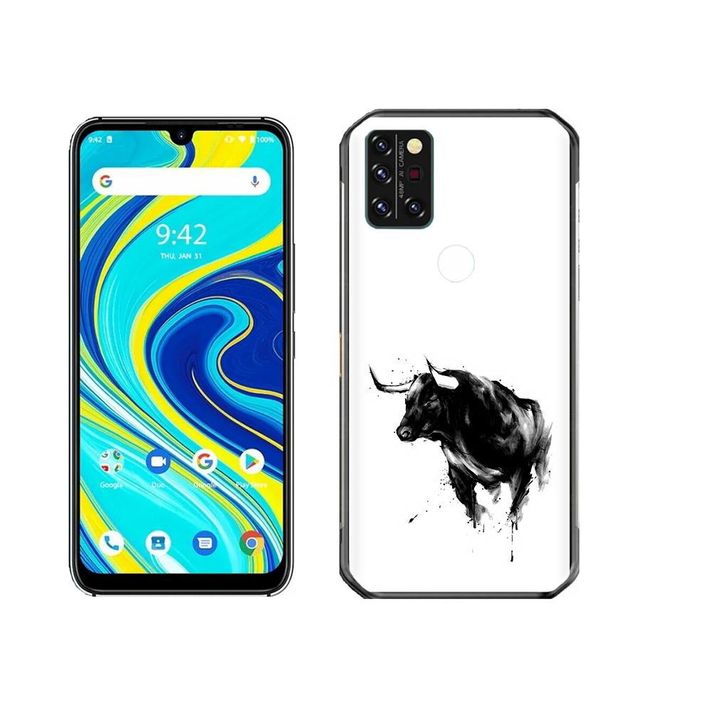

Чехол MyPads Tocco для Umidigi A7 Pro бык, Прозрачный, Tocco