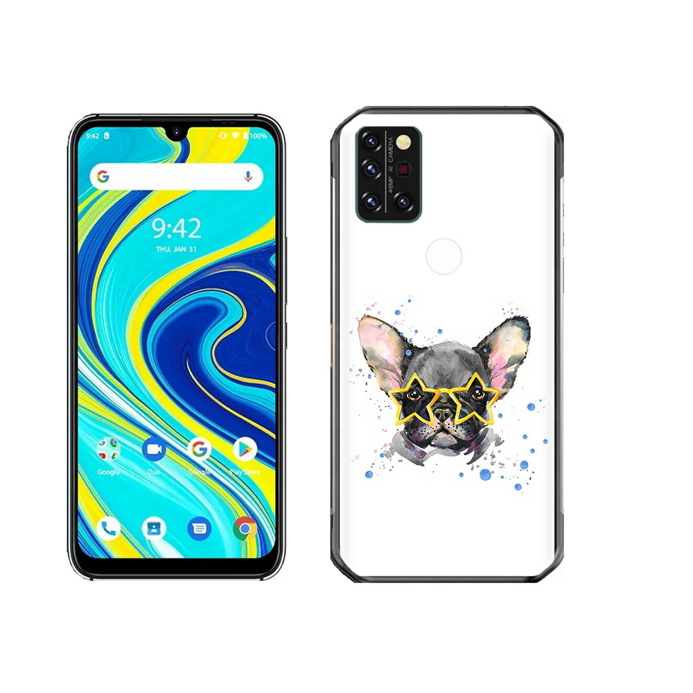 

Чехол MyPads Tocco для Umidigi A7 Pro буля в очках, Прозрачный, Tocco