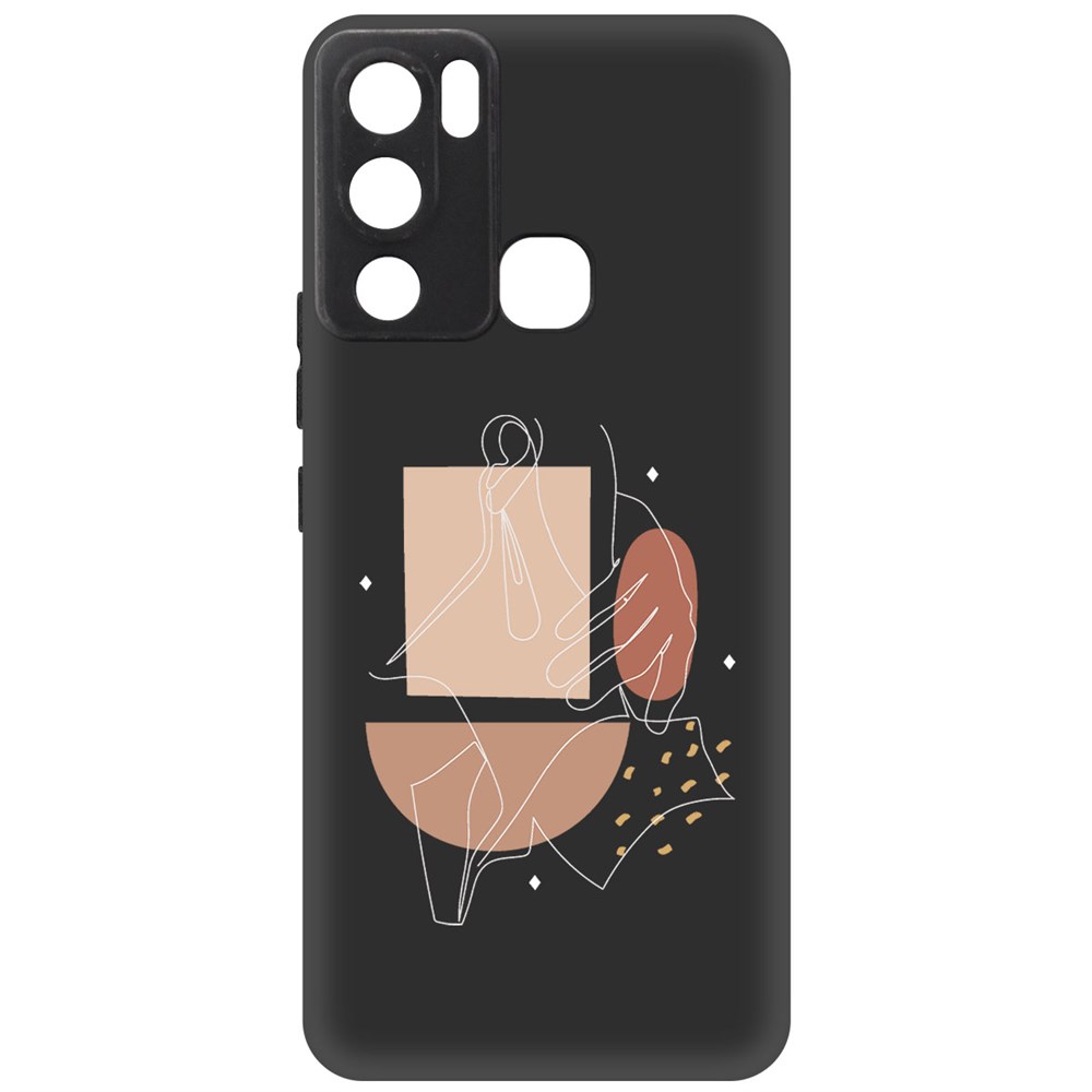 

Чехол-накладка Krutoff Soft Case Изящность для INFINIX Hot 12i черный