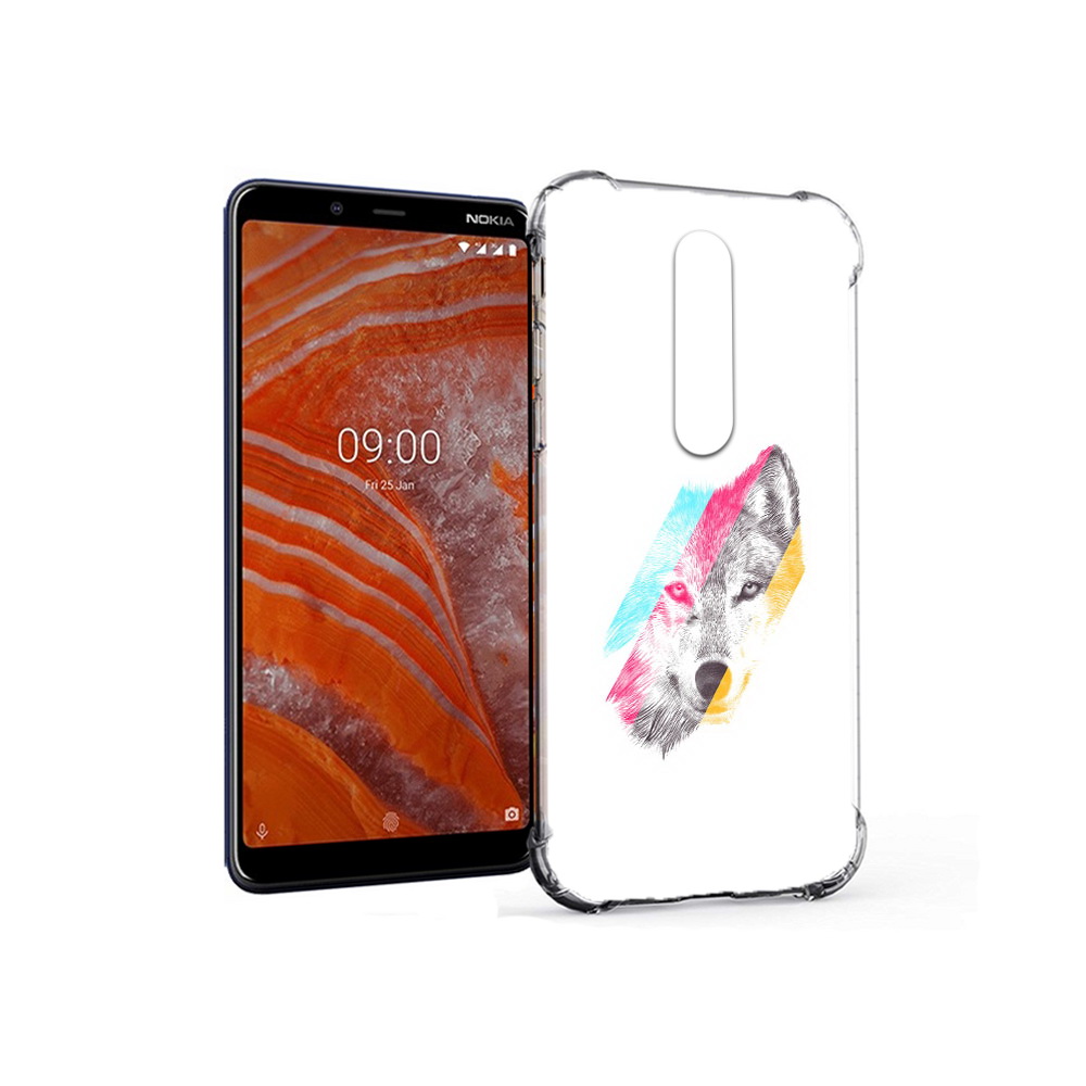 

Чехол MyPads Tocco для Nokia 3.1 Plus волк градиент (PT121397.96.268), Прозрачный, Tocco
