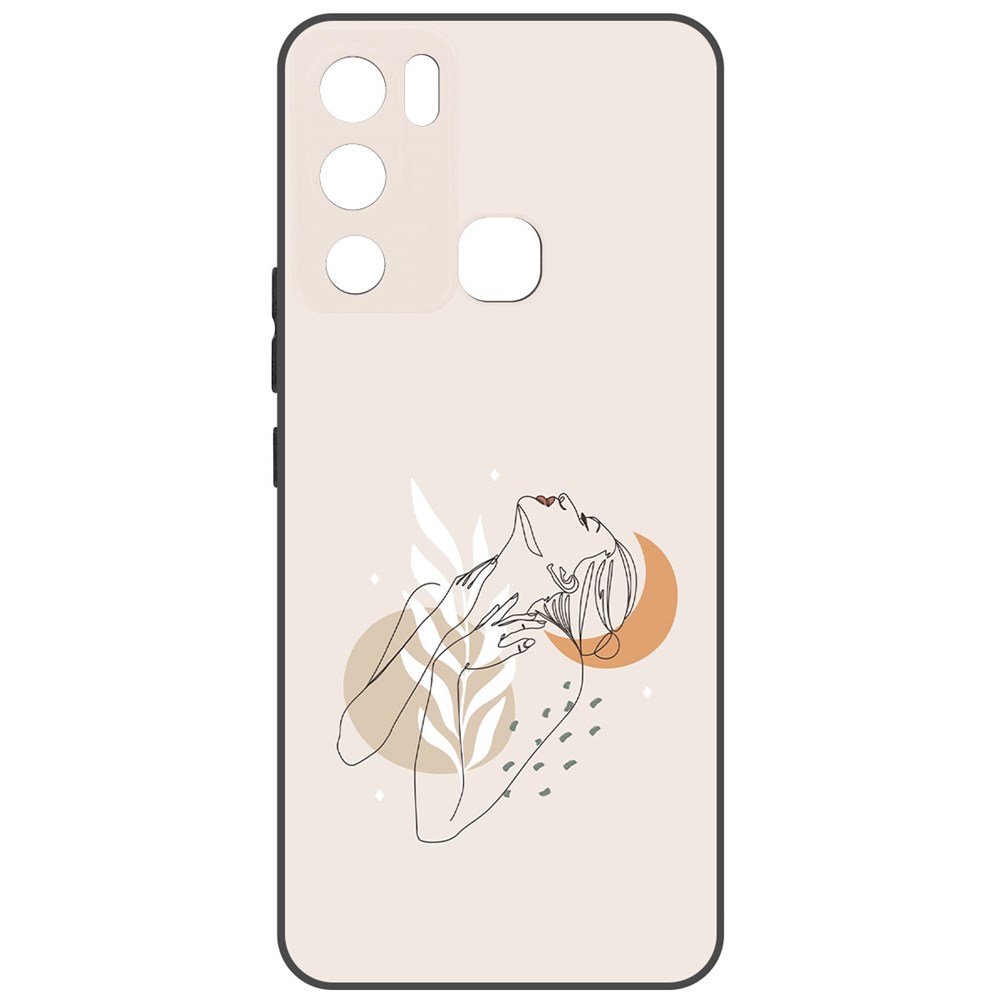 

Чехол-накладка Krutoff Soft Case Женственность для INFINIX Hot 12i черный