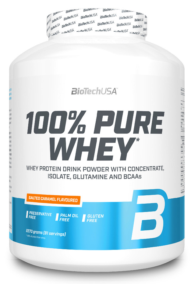 Протеин BioTechUSA 100% Pure Whey 2270 г, солёная карамель