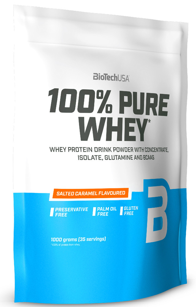 фото Протеин biotechusa 100% pure whey 1000 г, солёная карамель