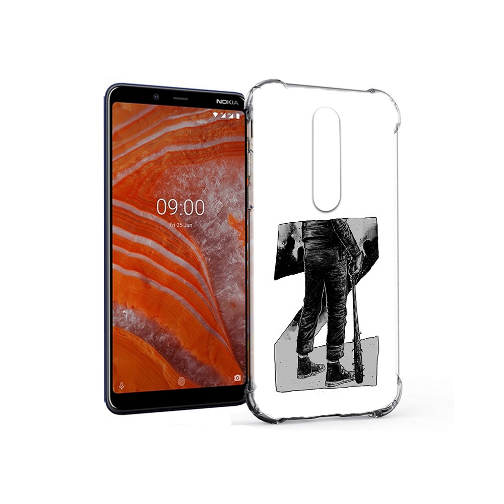 

Чехол MyPads Tocco для Nokia 3.1 Plus воин черно белый (PT121397.96.265), Tocco