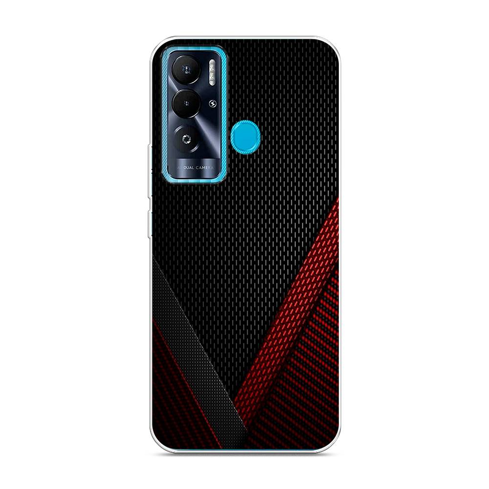 

Чехол Awog на Tecno Pova Neo "Красный карбон", 302150-3