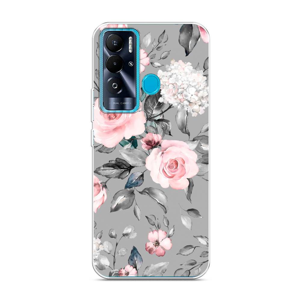 

Чехол Awog "Розы на сером" для Tecno Pova Neo, 302150-8