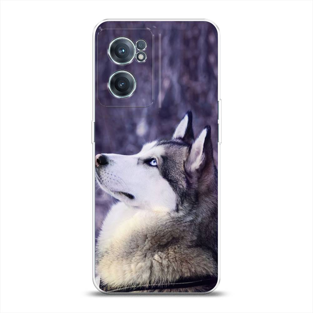 

Чехол на OnePlus Nord CE 2 5G "Хаски 1", Фиолетовый;белый, 152650-1