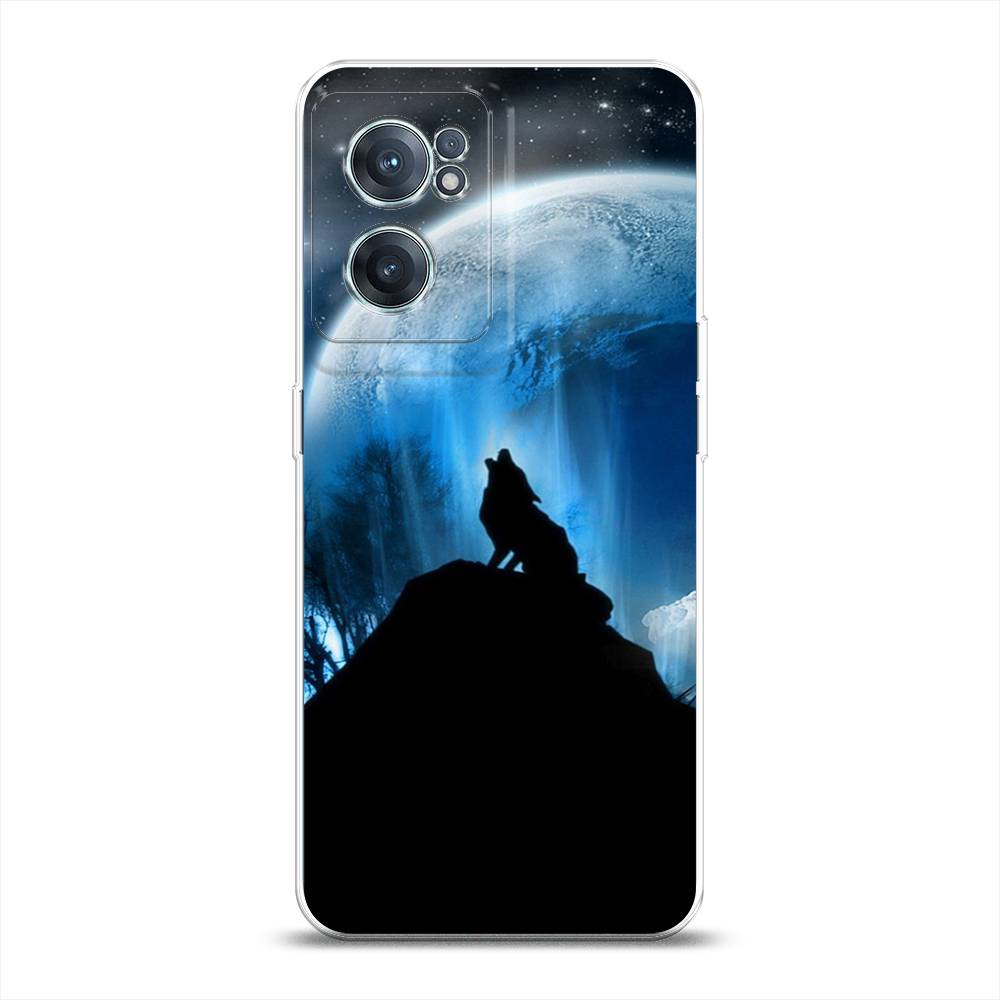 

Чехол на OnePlus Nord CE 2 5G "Волк 2", Синий;черный;белый, 152650-1