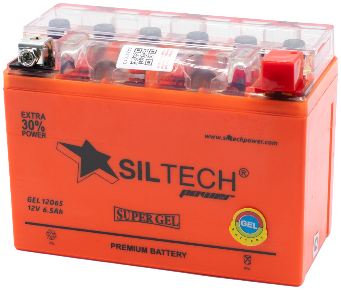 Аккумулятор SILTECH GEL 12065 (12N6.5L-BS) 5 Ач 100 А обратная полярность