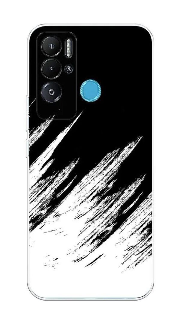 

Чехол Awog на Tecno Pova Neo "Черно белые брызги", Белый;черный, 302150-3