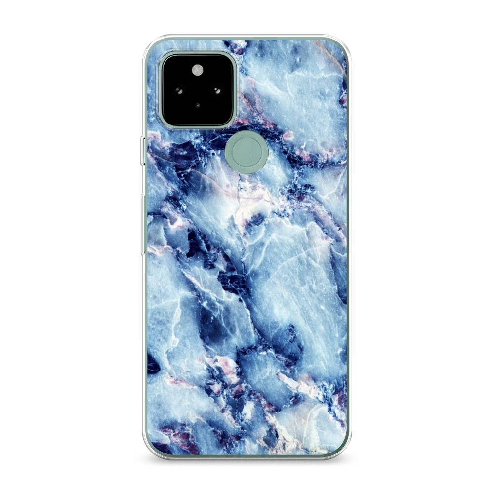 

Чехол для Google Pixel 5A "Мрамор с синими прожилками", Синий, 271050-3