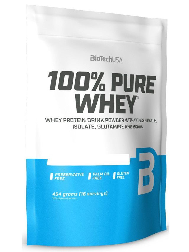 фото Протеин biotechusa 100% pure whey 454 г, чёрный бисквит