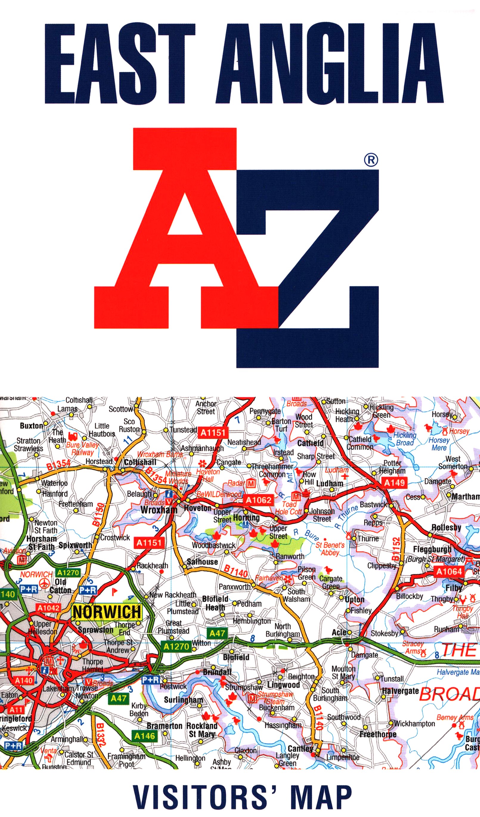 

East Anglia A-Z Visitors' Map