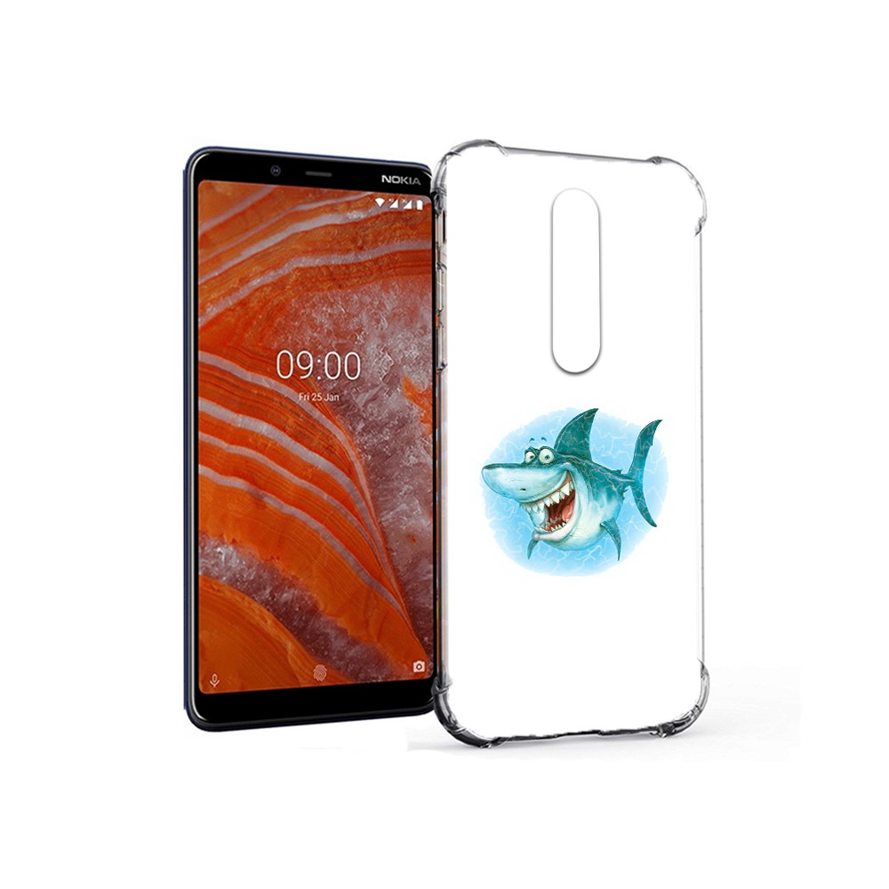 

Чехол MyPads Tocco для Nokia 3.1 Plus веселая акула (PT121397.96.261), Прозрачный, Tocco