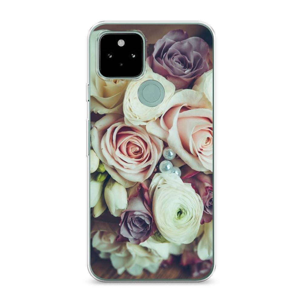 

Чехол для Google Pixel 5A "Свадебный букет", Белый;фиолетовый, 271050-2