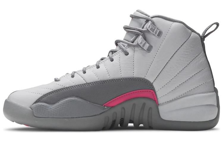 

Кроссовки унисекс Jordan Air Jordan 12 Retro Wolf Grey Vivid Pink GS 2016 серые 37.5 EU, Серый, Air Jordan 12 Retro Wolf Grey Vivid Pink GS 2016