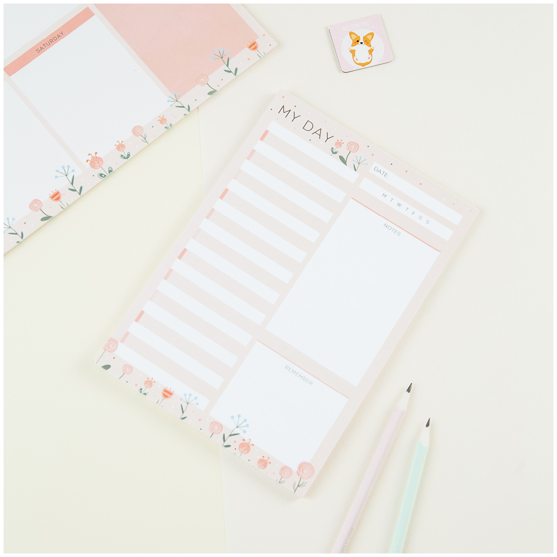 

Блок для записей (To Do list) MESHU 14,8*21,0см (А5), 50л., Meadow, на склейке
