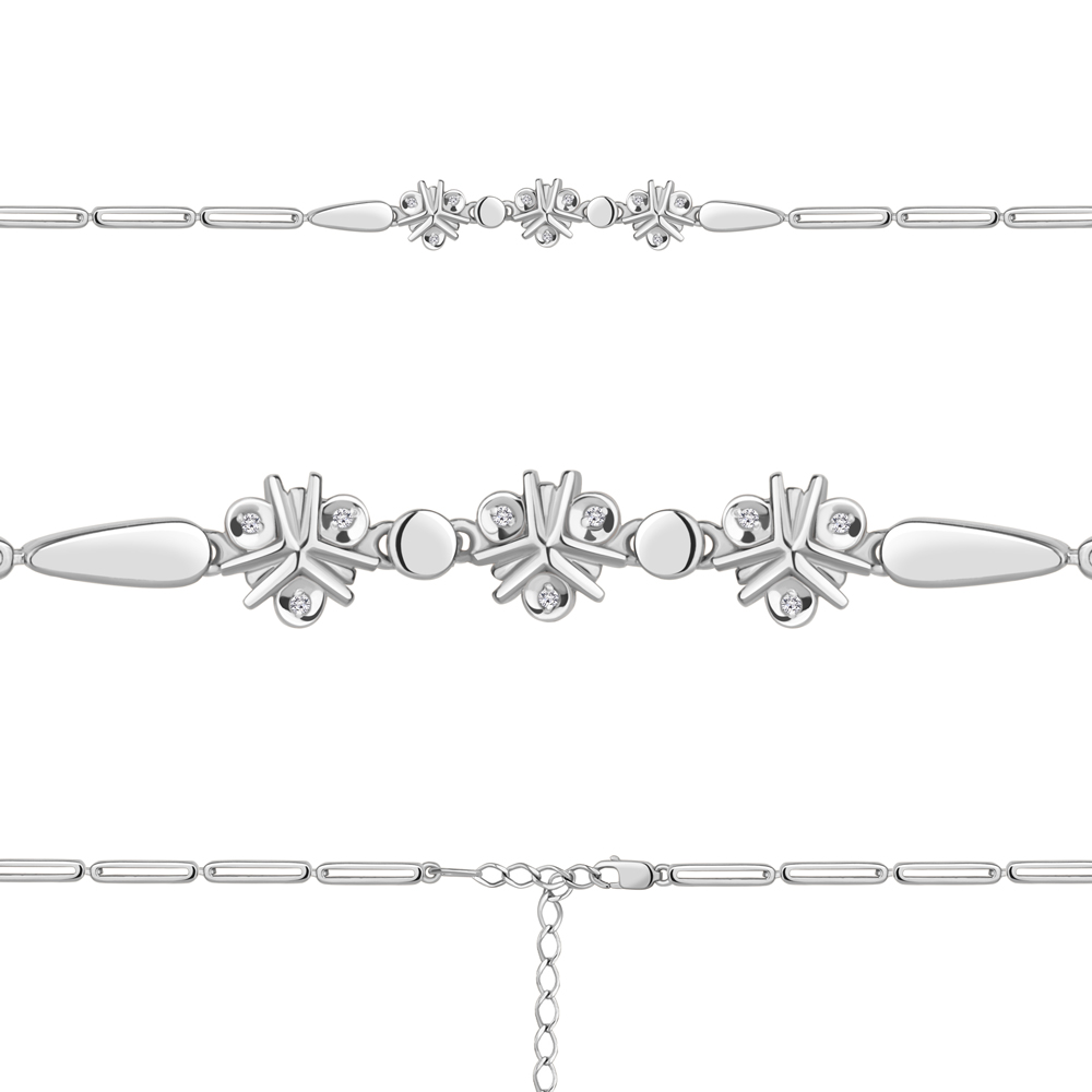 

Браслет из серебра с бриллиантом р.  Aquamarine 070074_925_р, 070074_925_р