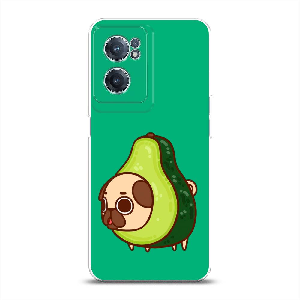 

Чехол на OnePlus Nord CE 2 5G "Мопс авокадик", Зеленый, 152650-1