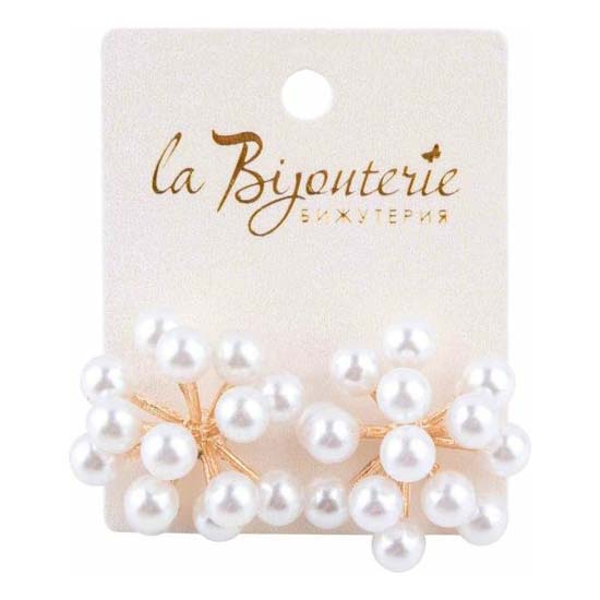 Серьги пусеты из металла La Bijouterie, пластик