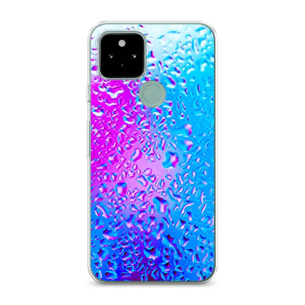 

Чехол для Google Pixel 5A "Капли на стекле", Голубой;розовый, 271050-3