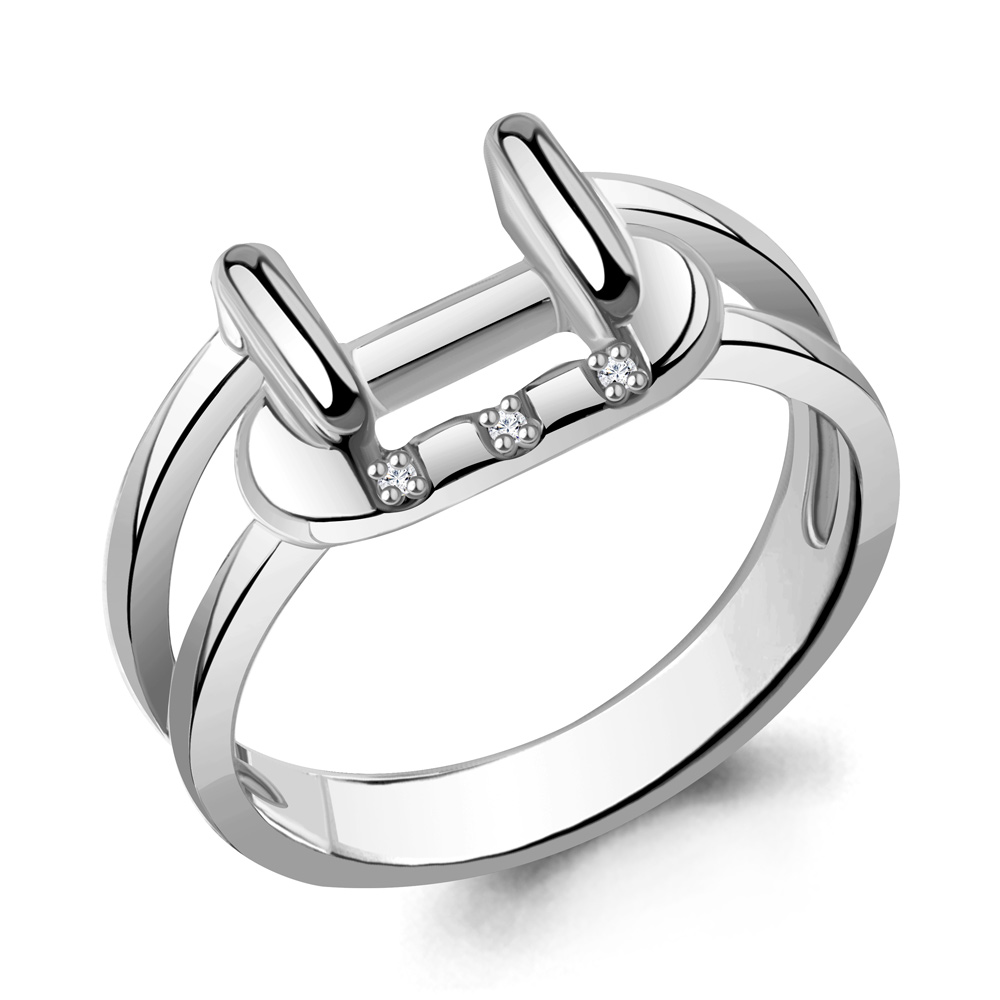

Кольцо из серебра с бриллиантом Aquamarine Aquamarine 060235_925_р р. 17,5, 060235_925_р