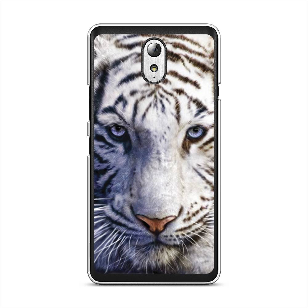 

Чехол на Lenovo Vibe P1m "Бенгальский тигр", Коричневый;белый, 111350-1