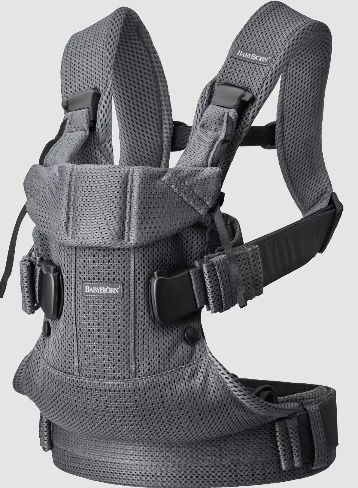 Рюкзак-кенгуру BabyBjorn ONE Air 3D Mesh, черно-серый