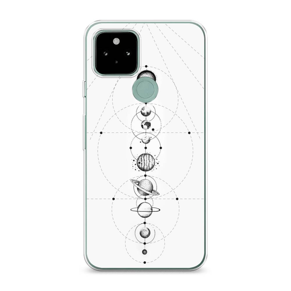 

Чехол для Google Pixel 5A "Парад планет", Серый, 271050-2