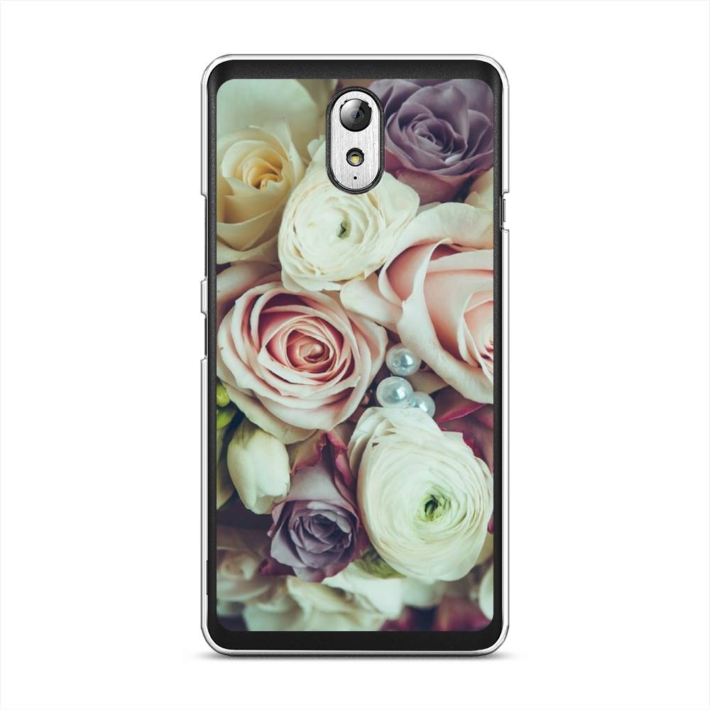 

Чехол на Lenovo Vibe P1m "Свадебный букет", Белый;фиолетовый, 111350-2