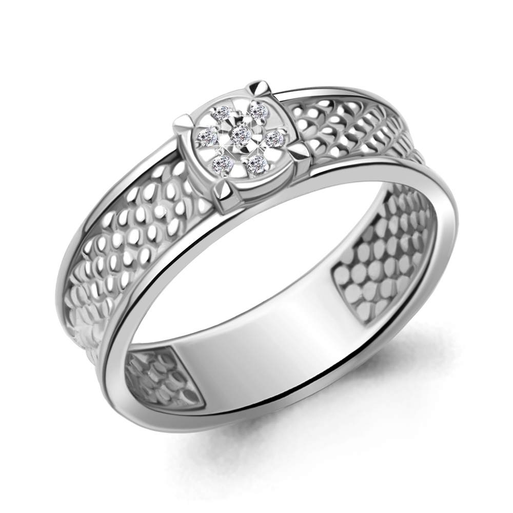

Кольцо из серебра с бриллиантом Aquamarine Aquamarine 060219_925_р р, 060219_925_р