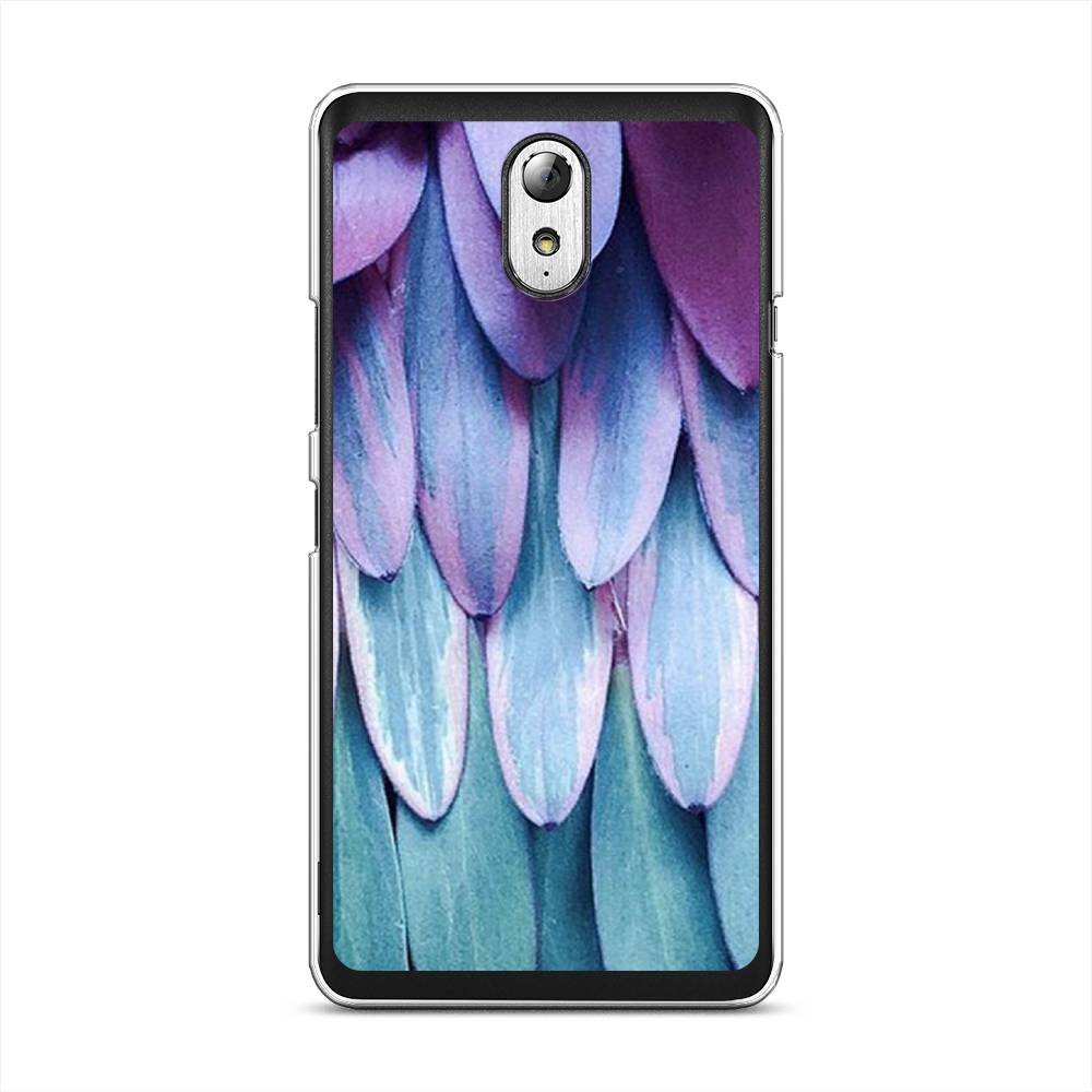 

Чехол на Lenovo Vibe P1m "Синее перо", Фиолетовый;голубой, 111350-3