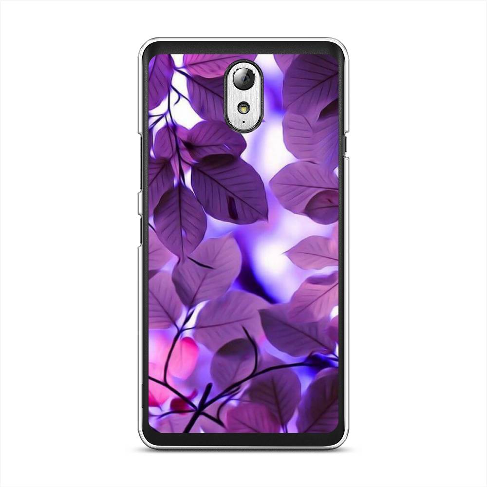 

Чехол на Lenovo Vibe P1m "Сиреневые листики", Фиолетовый;голубой, 111350-2