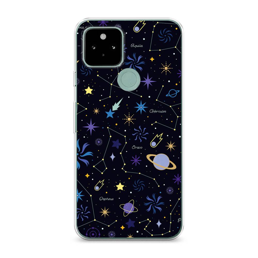 

Чехол для Google Pixel 5A "Цветной космос", Желтый, 271050-2