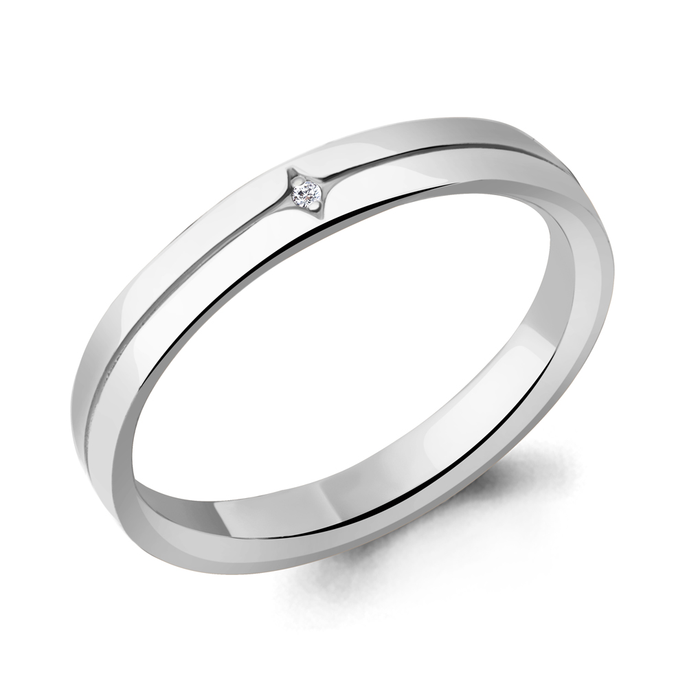 

Кольцо из серебра с бриллиантом Aquamarine Aquamarine 060212_925_р р. 17,5, 060212_925_р