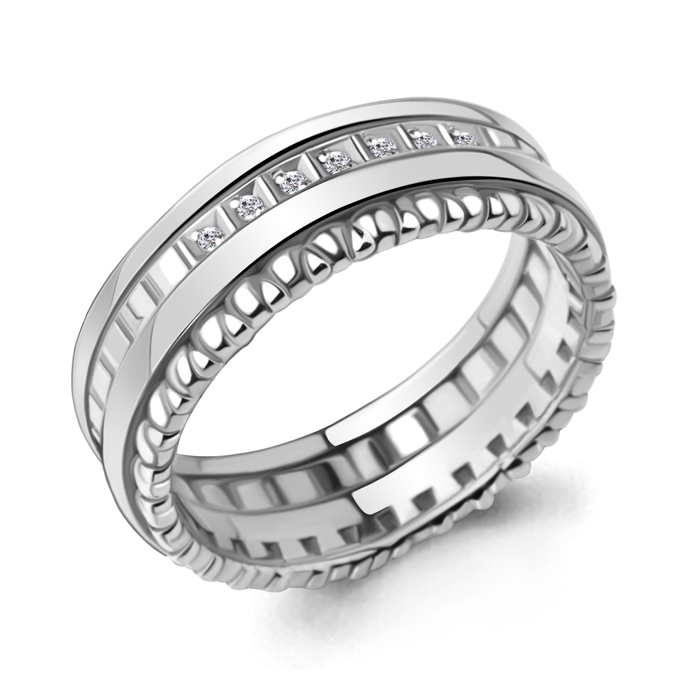 

Кольцо из серебра с бриллиантом Aquamarine Aquamarine 060211_925_р р. 17,5, 060211_925_р