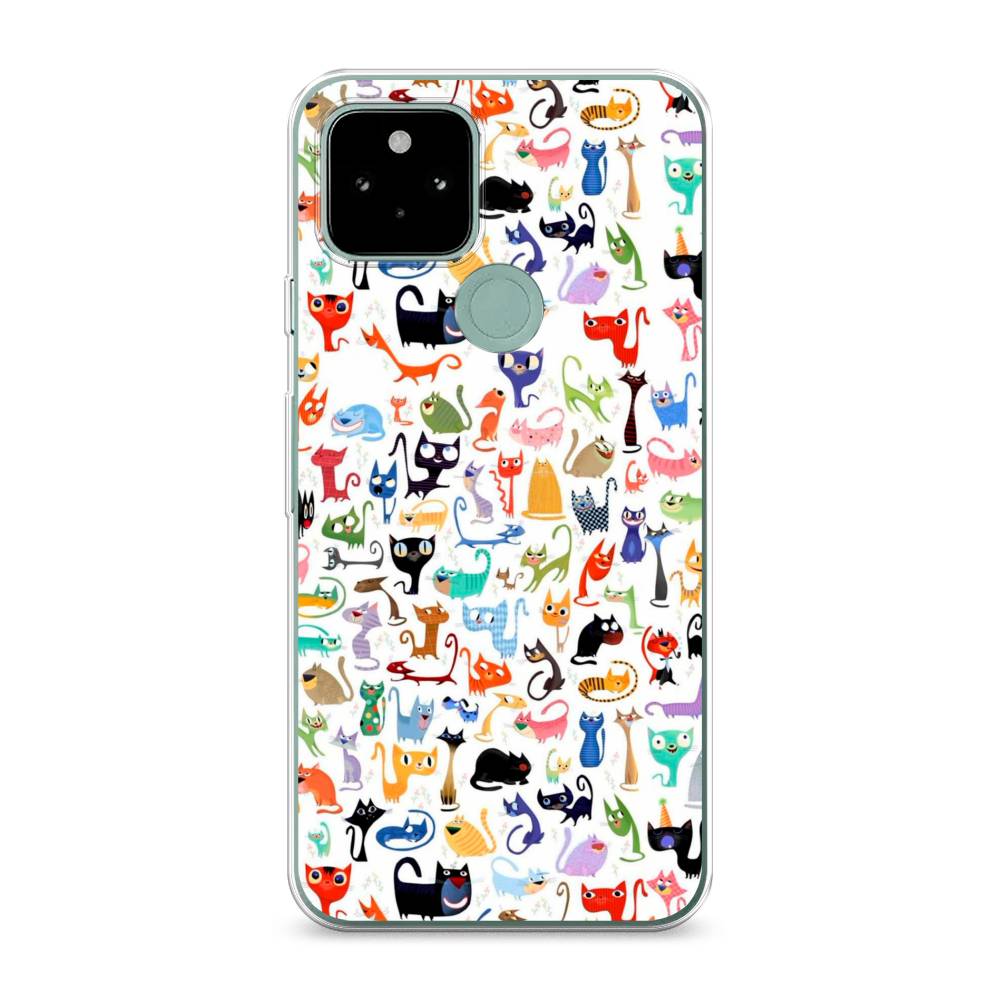 

Чехол для Google Pixel 5A "Цветные коты", Разноцветный, 271050-1
