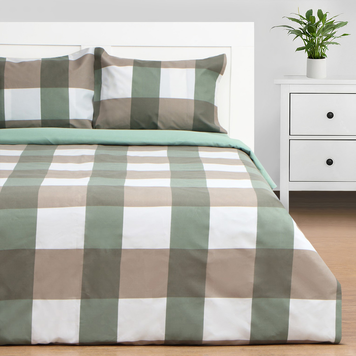 

Постельное бельё Этель Olive cage 2 сп 180х215 см, 200х225 см, 50х70 3 см-2 шт, новосатин