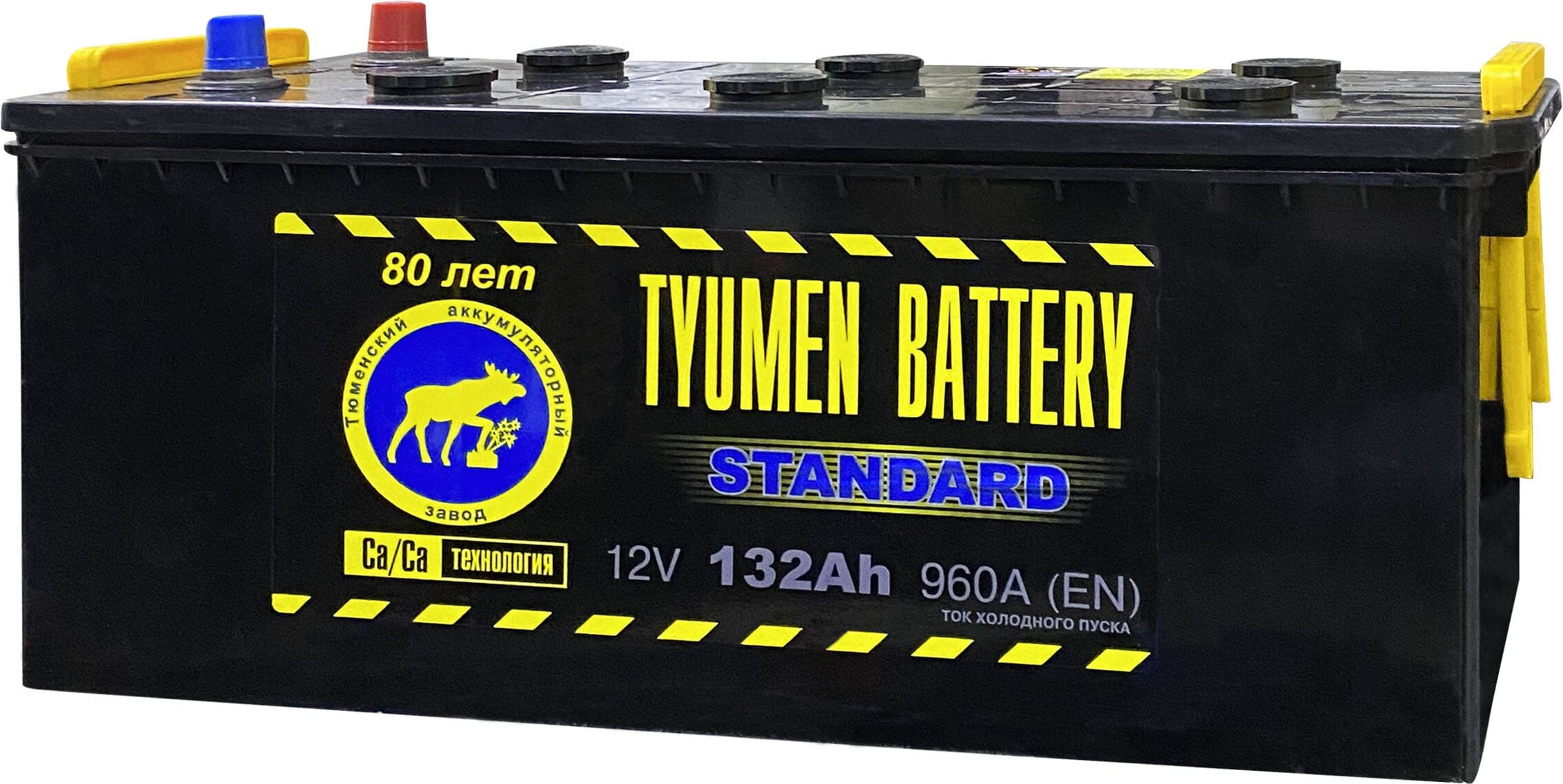 

Аккумулятор TYUMEN BATTERY STANDARD 132 Ач 960 А обратная полярность, конус, STANDARD