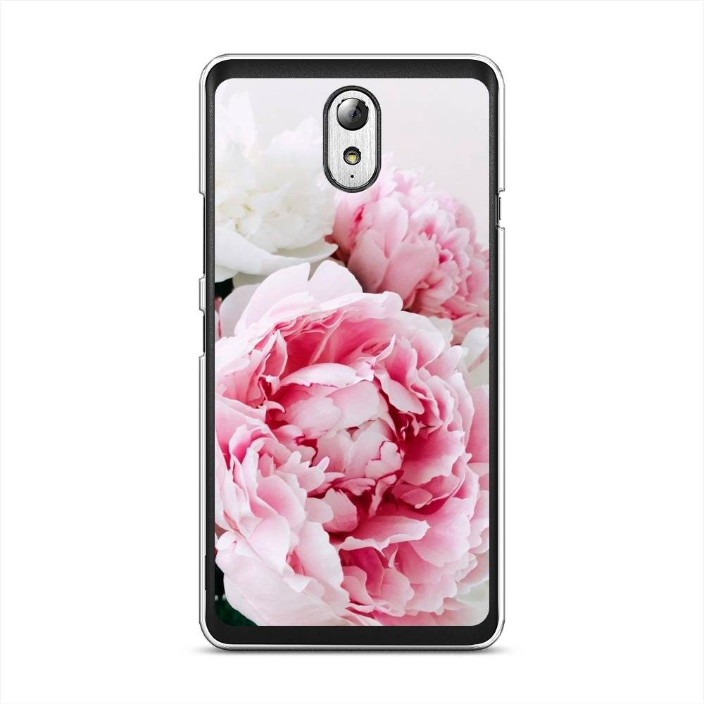 

Чехол на Lenovo Vibe P1m "Розовые и белые пионы", Розовый;белый, 111350-2