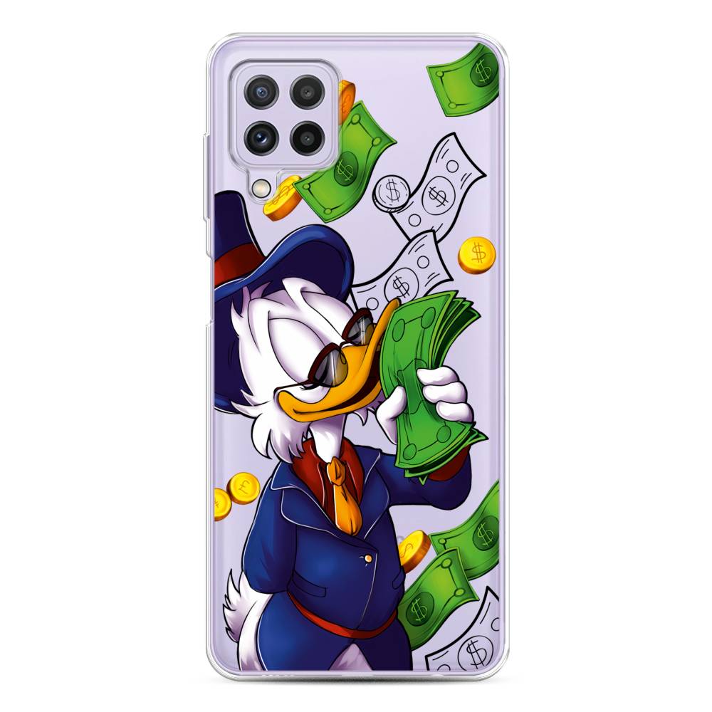 

Чехол на Samsung Galaxy A22/M22/M32 "Scrooge McDuck with Money", Синий;зеленый;белый, 2103150-6