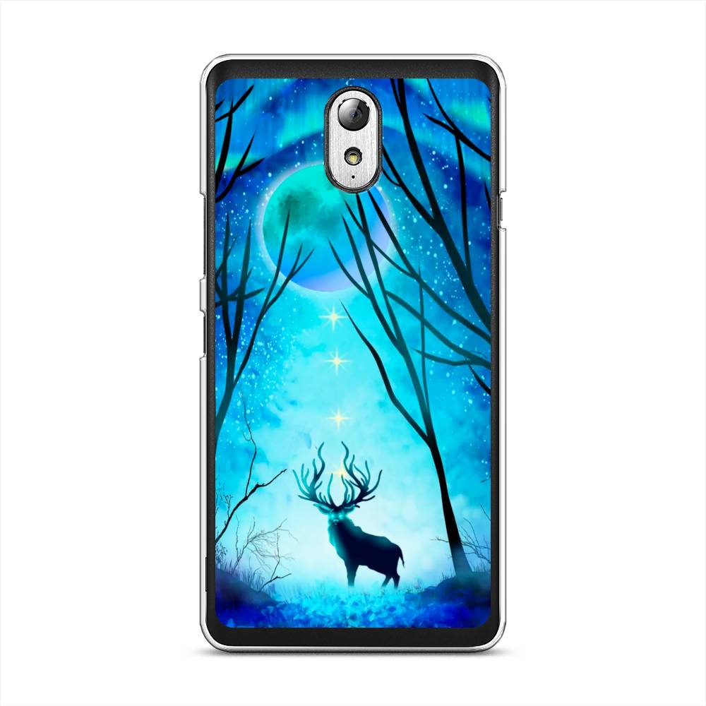 

Чехол на Lenovo Vibe P1m "Олень северное сияние", Синий;черный;голубой, 111350-1