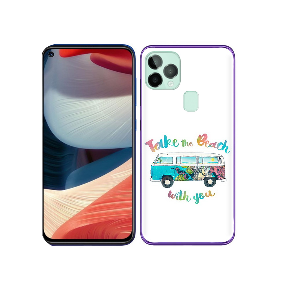 

Чехол MyPads Tocco для Oukitel C22 Хиппи автобус, Прозрачный, Tocco
