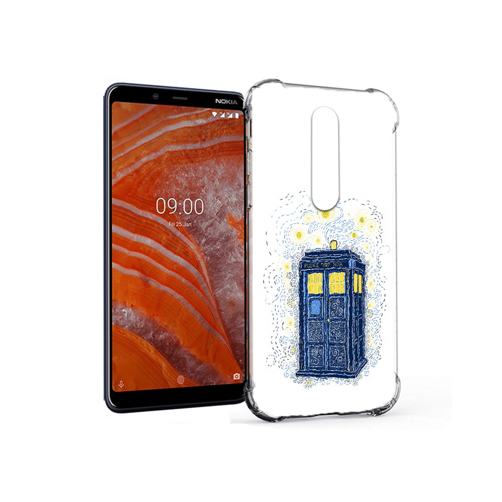 

Чехол MyPads Tocco для Nokia 3.1 Plus будка рисунок (PT121397.96.249), Прозрачный, Tocco