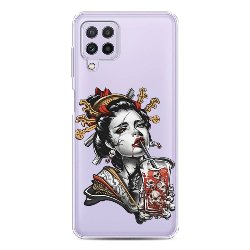 

Чехол для Samsung Galaxy A22/M22/M32 "Опасная гейша", Красный;черный;серый, 2103150-4